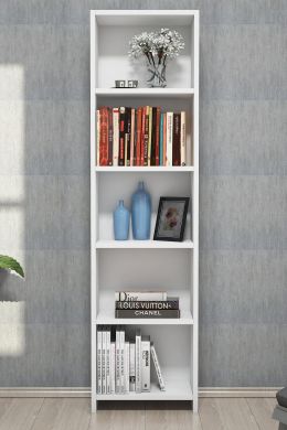 Biblioteca/ raft pentru carti, Barkin Homs, alb, 150 x 40 x 19 cm, PAL 18 mm