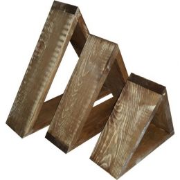 Set rafturi de perete din lemn, Trigo Homs, Natur 38.5, 31.5 , 25 cm