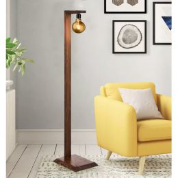 Lampadar din lemn modern, Poe Homs, 165 cm, nuc