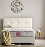 Baza de pat cu lada si tablie tapitata Hyper Soft Homs 140x 190 cm