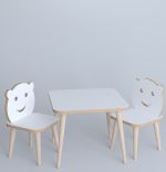 Set masa+ 2 scaune pentru copii Bambi Homs alb