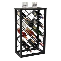 Stand sticle vin din metal, Homs Bar, 68 x 40 x 22 cm